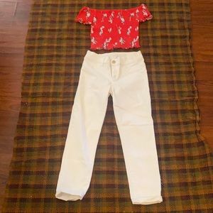 White Juicy Couture Capris w Free crop top